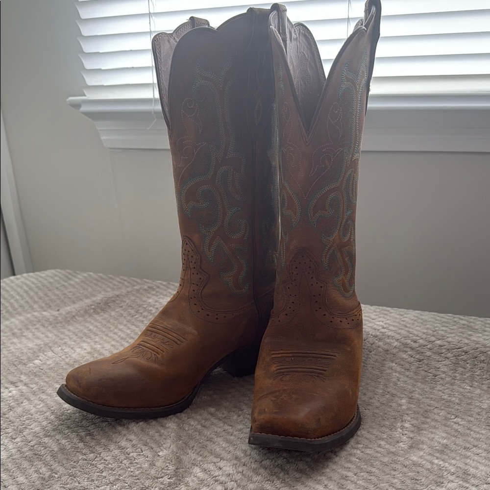 Justin Boots Brown Heeled Boots